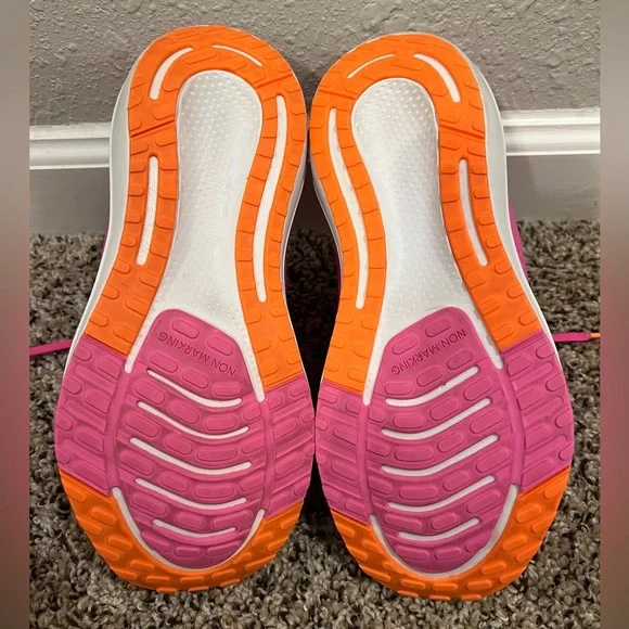 Adidas Pink and Orange Athletic Sneakers - Picture 2 of 9